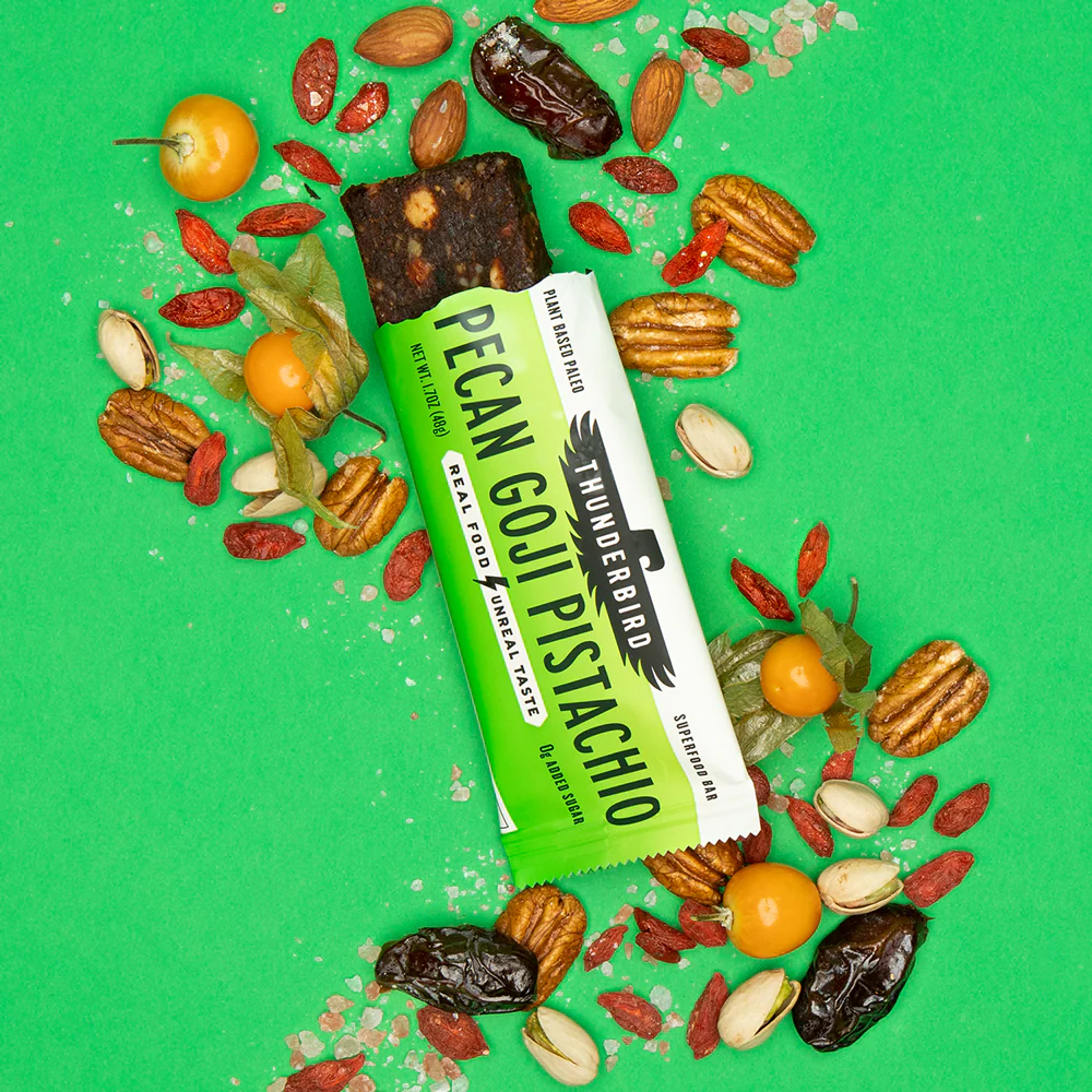 Pecans + Goji + Pistachios (1 bar) ~ Thunderbird Real Food Bars