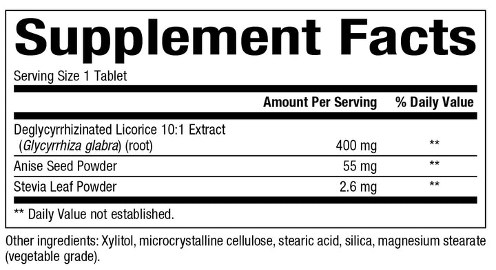Bioclinic Naturals DGL (180 chewable tablets) - View 2