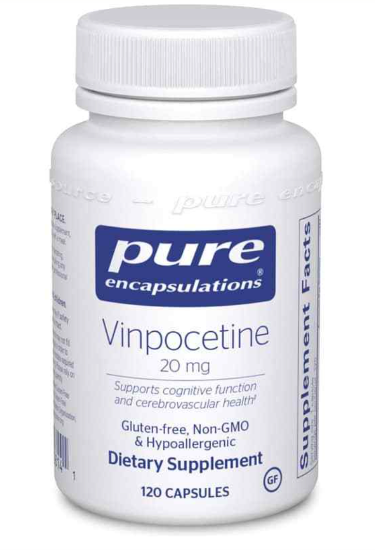 Vinpocetine 20 mg (120 vegetable capsules) ~ Pure Encapsulations