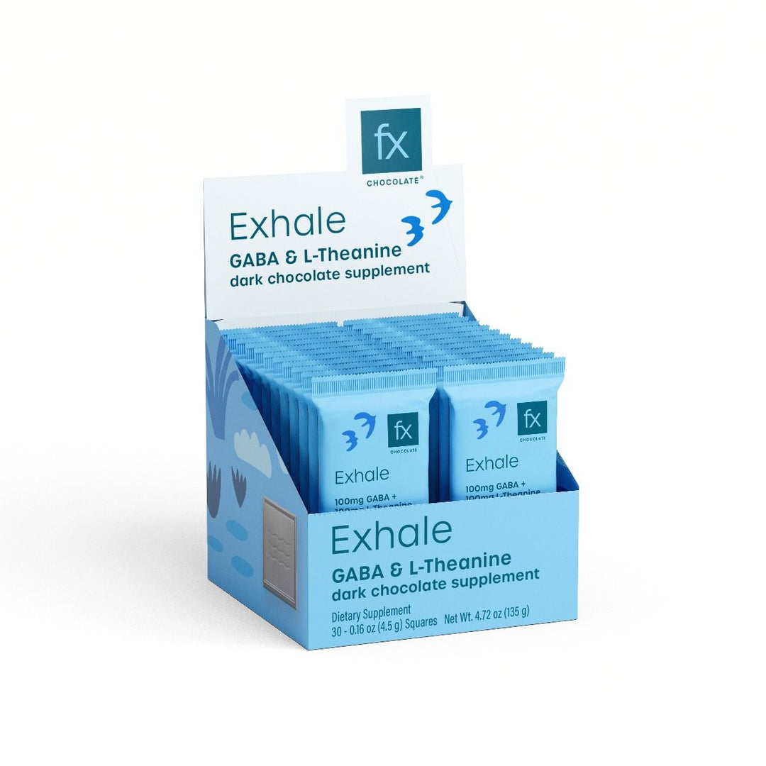 Exhale GABA and L-Theanine Dark Chocolate (30 squares) ~ Designs for Health