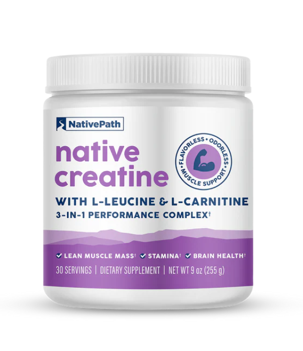 Native Creatine with L-Leucine & L-Carnitine (9 oz.) ~ NativePath