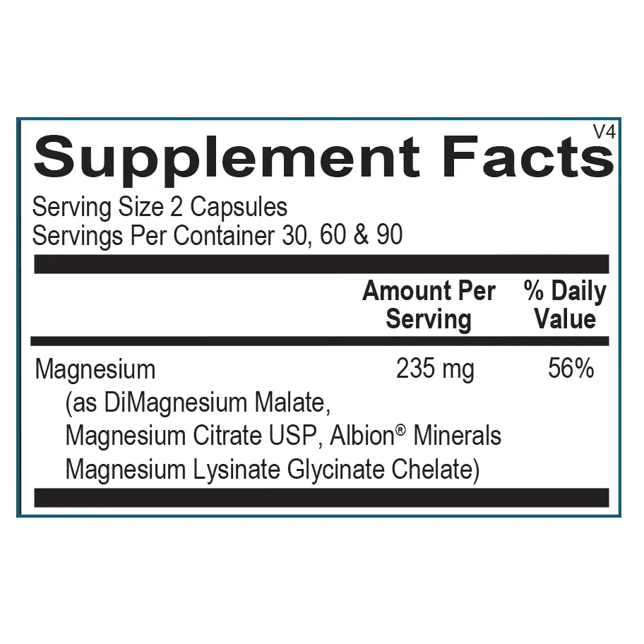 Ortho Molecular Products Reacted Magnesium (60 capsules) - View 2