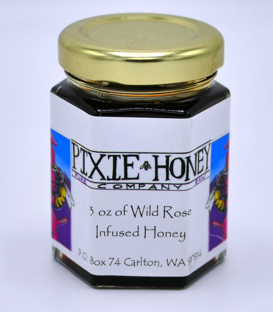 Pixie Honey Wild Rose Infused Honey - 3 oz.