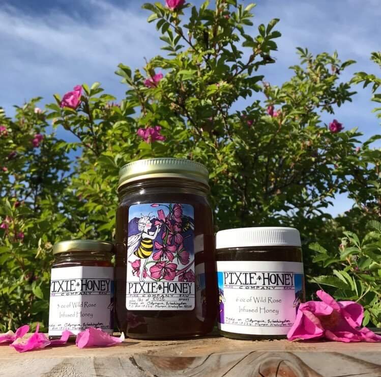 Pixie Honey Wild Rose Infused Honey - 6 oz.