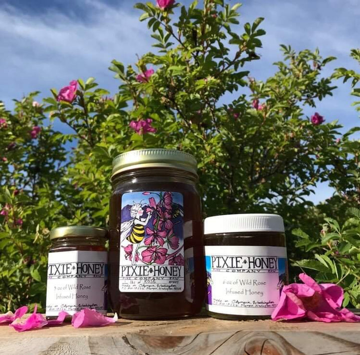 Pixie Honey Wild Rose Infused Honey - 6 oz.