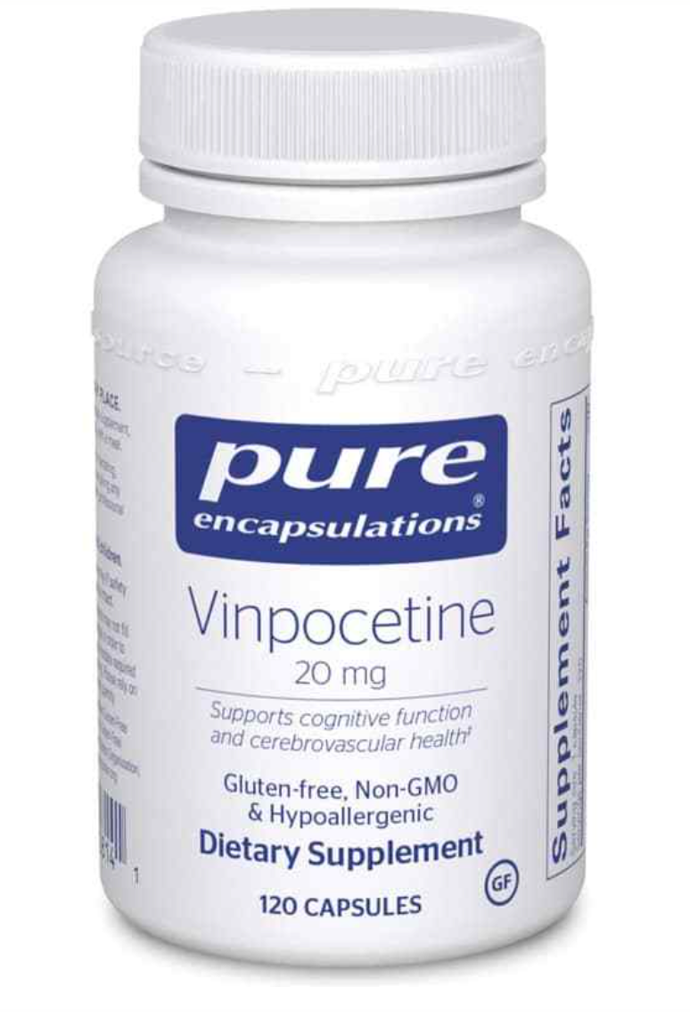 Pure Encapsulations Vinpocetine 20 mg (120 vegetable capsules)