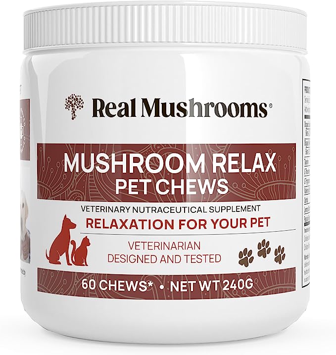 Real Mushrooms Mushroom Relax Pet Chews (60 chews)