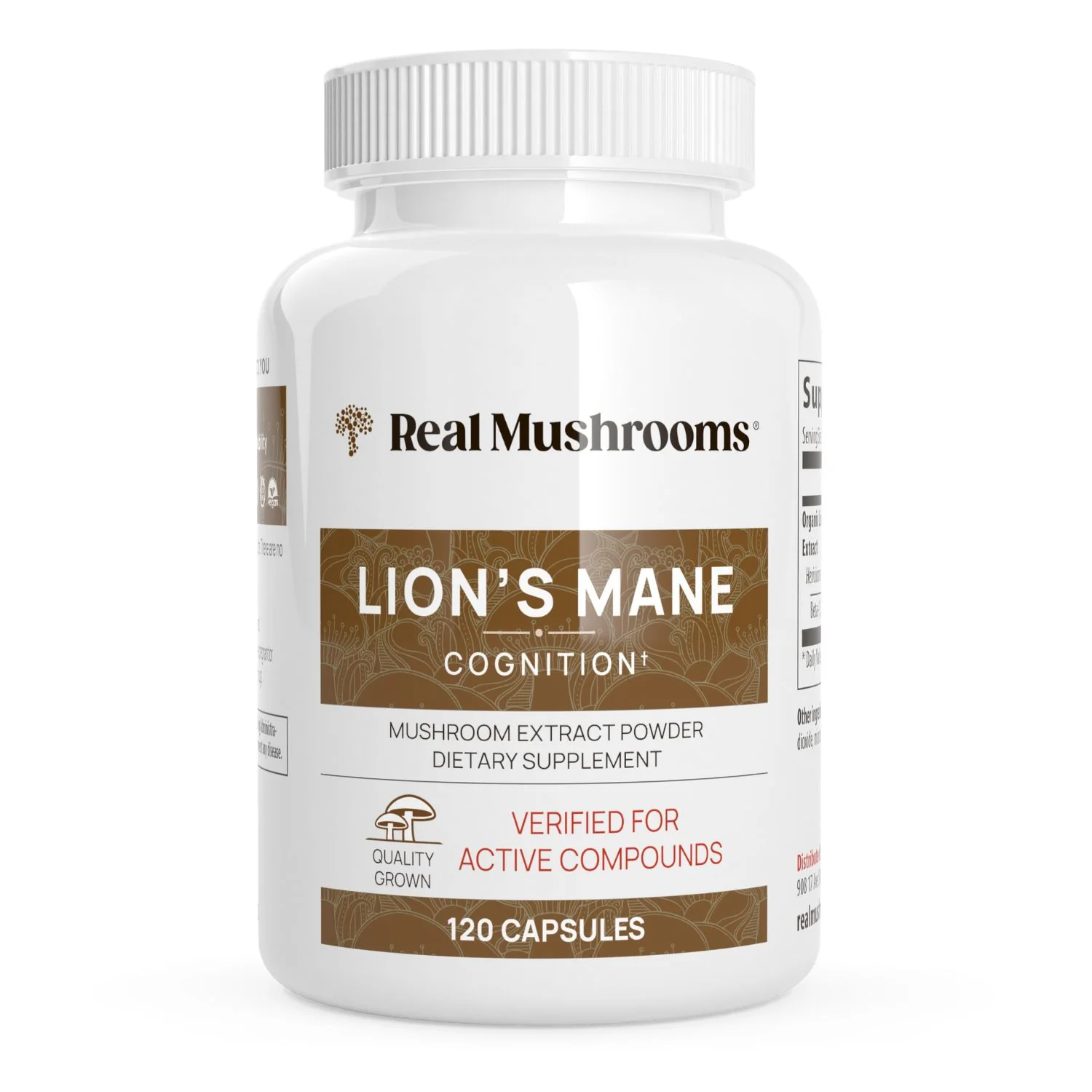 Real Mushrooms Organic Lion's Mane Extract (120 capsules)