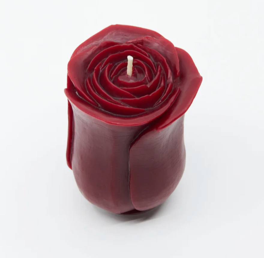 Sunbeam Candles Rose Beeswax Candle (red, petit)