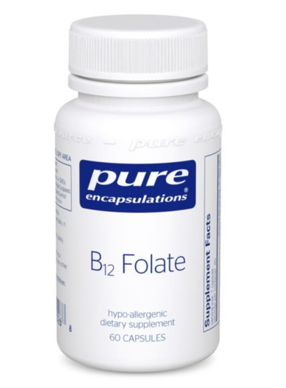 B12 Folate (60 capsules) ~ Pure Encapsulations