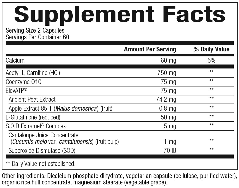 Mitochondrial Formula (120 vegetarian capsules) ~ Bioclinic Naturals