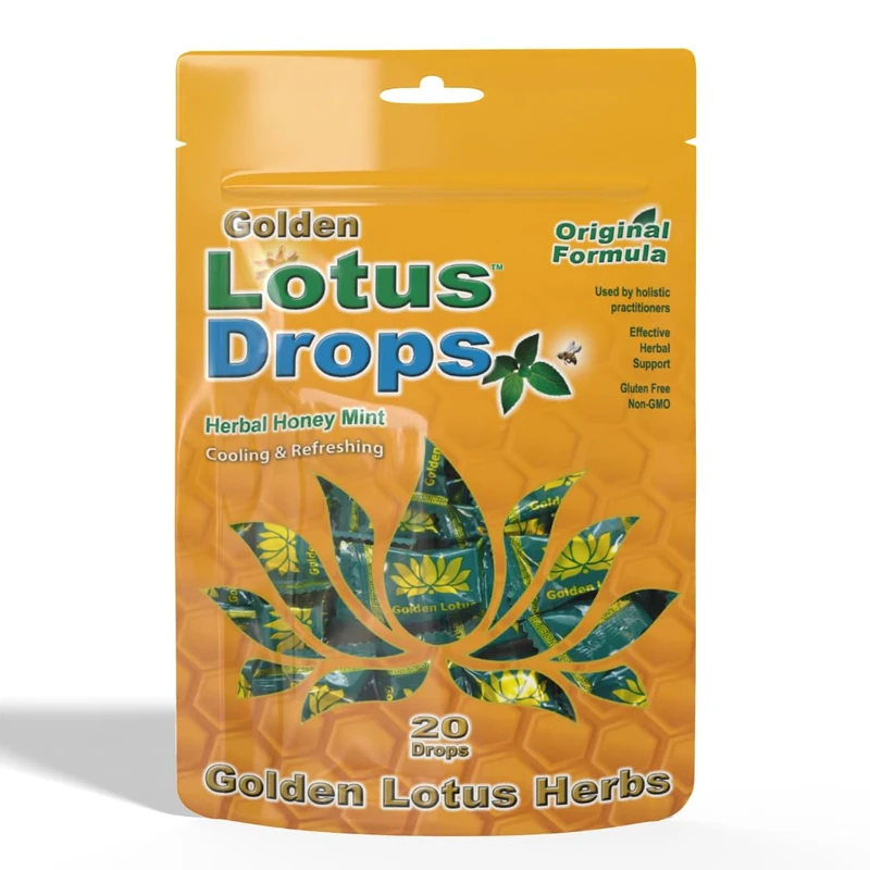 Golden Lotus Drops Original Formula (20 lozenges/bag) ~ Golden Lotus Botanicals
