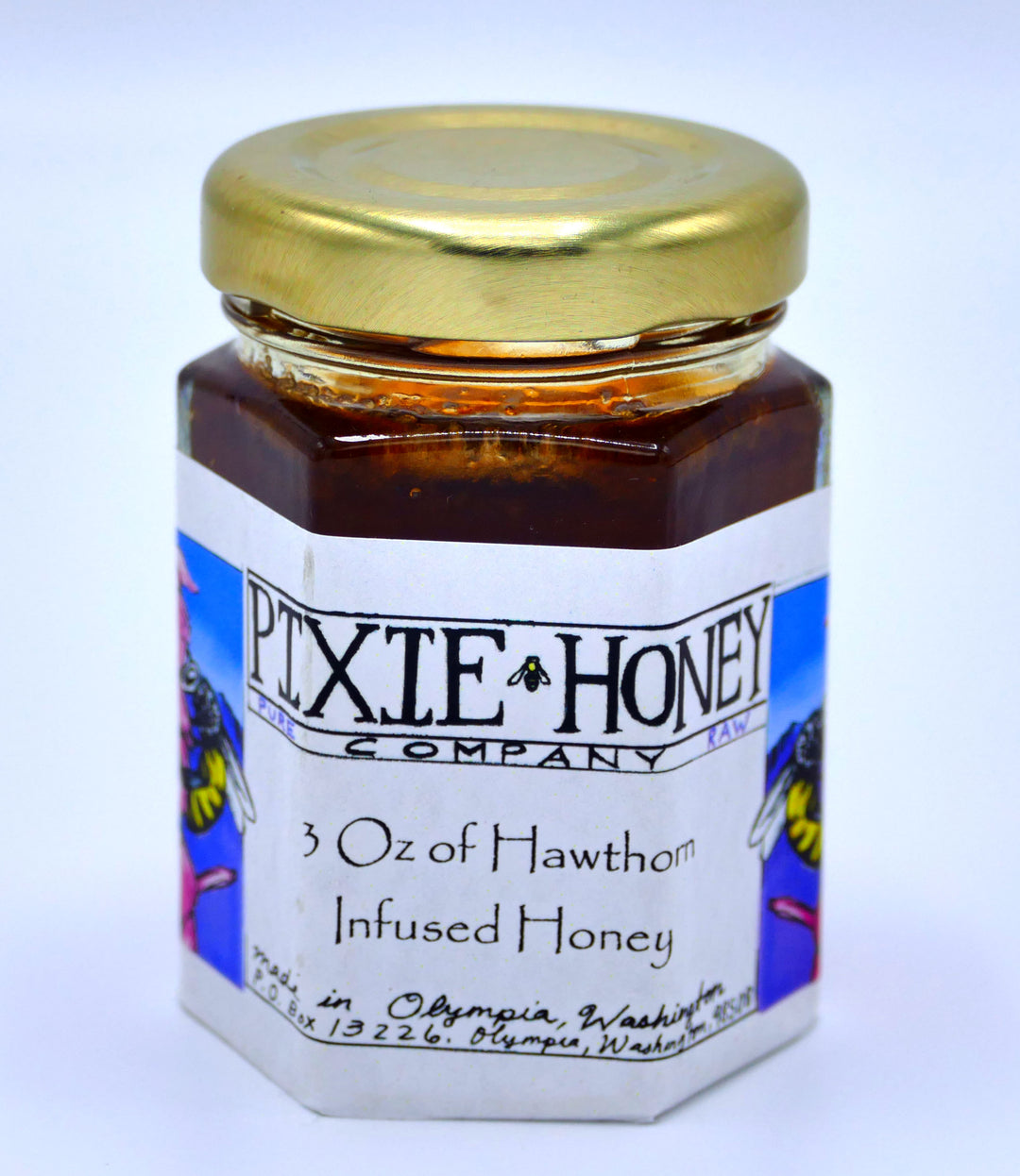 Hawthorne Infused Honey (3 oz.) ~ Pixie Honey Company