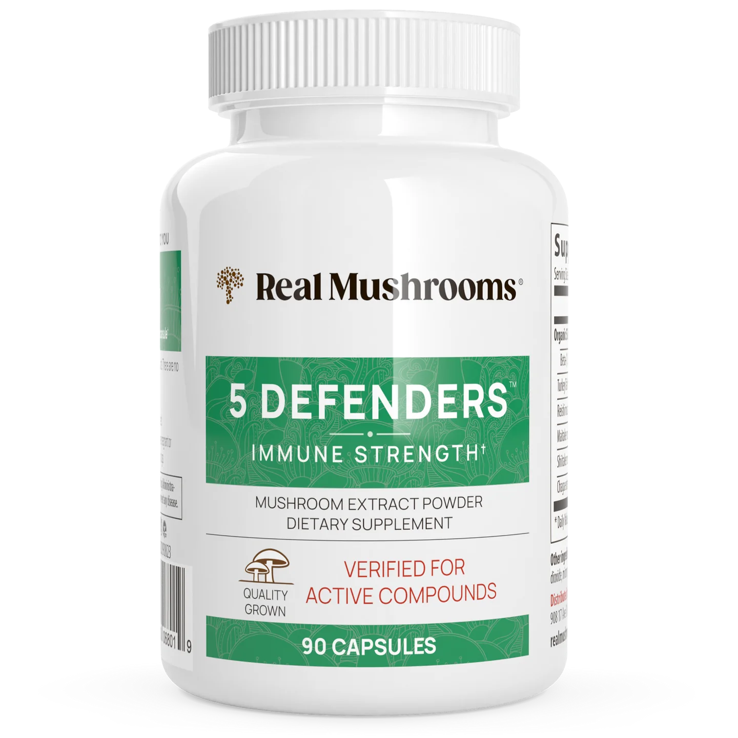5 Defenders Organic Mushroom Blend (90 capsules) ~ Real Mushrooms
