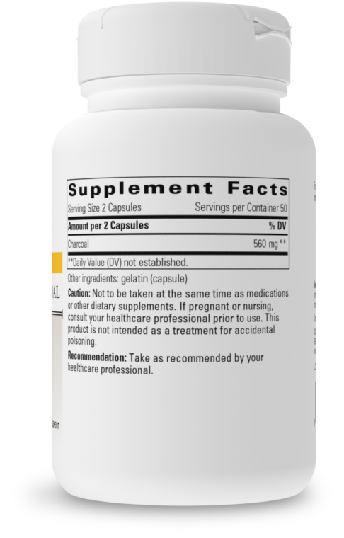 Activated Charcoal (100 capsules) ~ Integrative Therapeutics