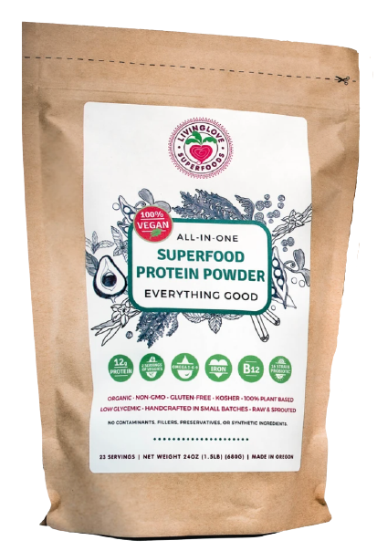 Everything Good Vegan Superfood Protein Powder (1.5 lb.) ~ LivingLove Superfoods