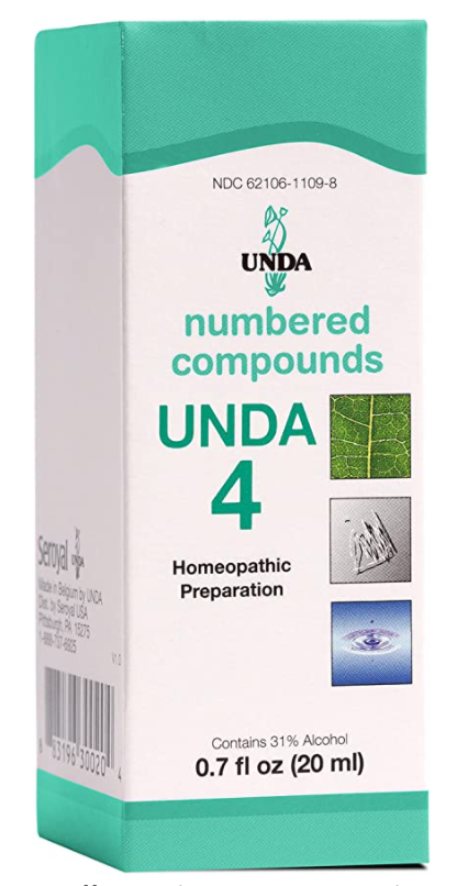 Unda #4 Homeopathic Combination (0.7 fl. oz.) ~ UNDA