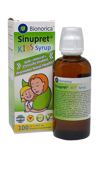 Sinupret Kids Syrup (100 mL.)  (Cherry Flavor) ~ BioForce USA