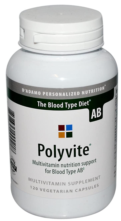 Polyvite AB (120 capsules) ~ D'Adamo Personalized Nutrition