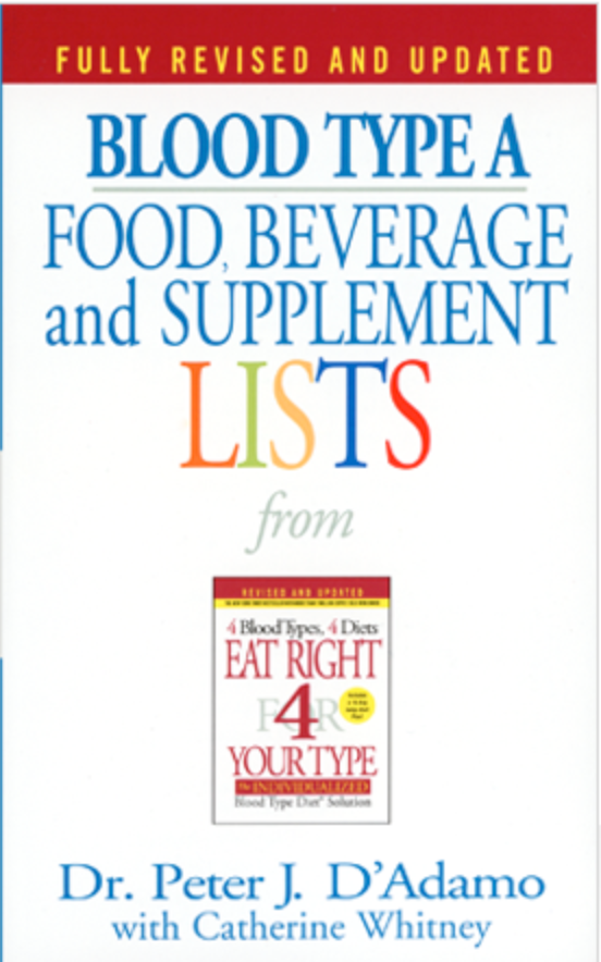 D'Adamo Personalized Nutrition Pocket Book Blood Type A (1 book)