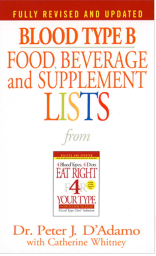 D'Adamo Personalized Nutrition Pocket Book Blood Type B (1 book)