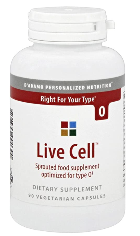 Live Cell O (90 capsules) ~ D'Adamo Personalized Nutrition