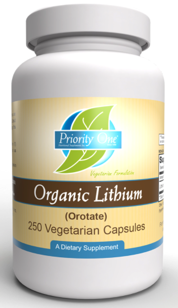 Priority One Organic Lithium 5 mg - 100 vegetarian capsules